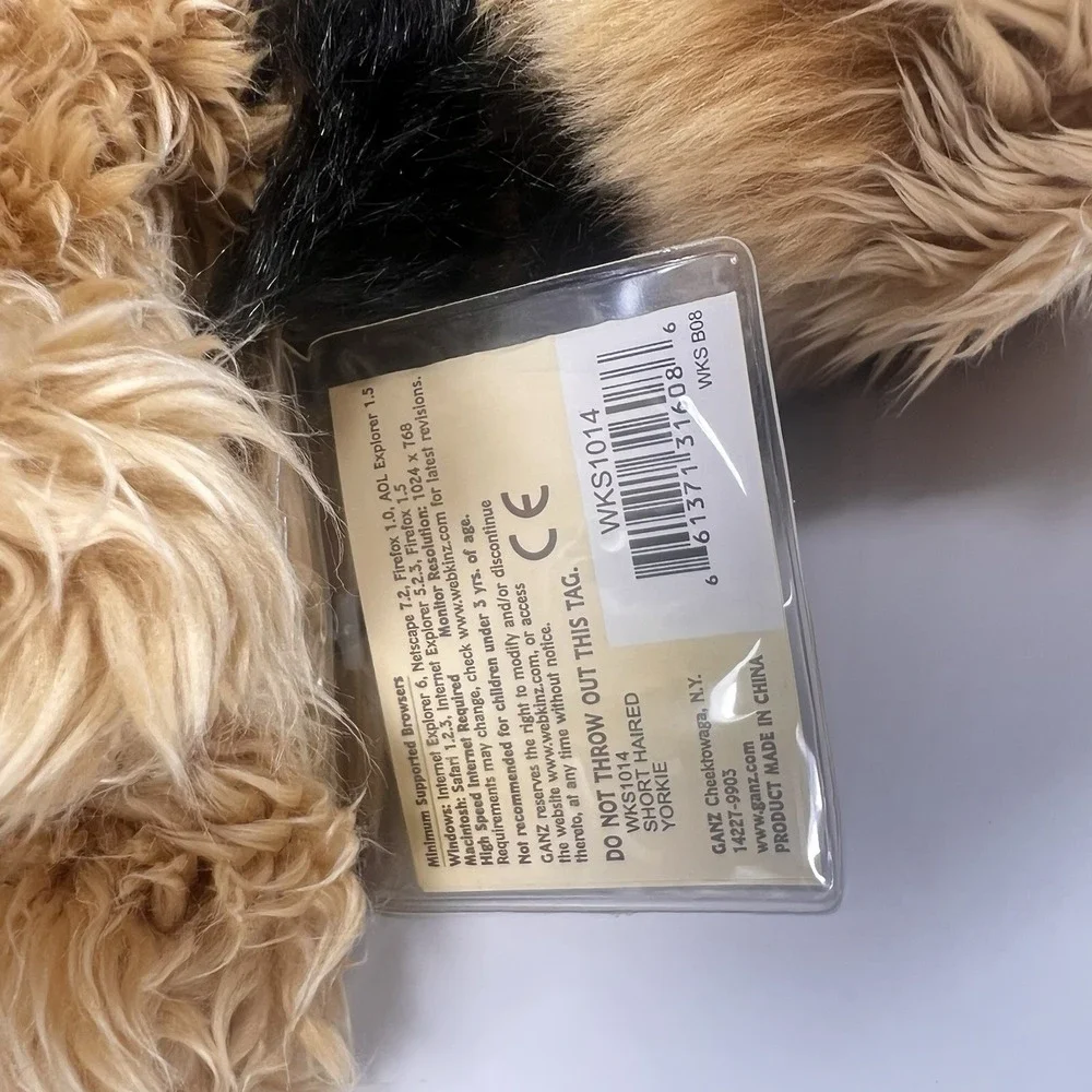 NEW Webkinz Signature Short Haired Yorkie Dog Plush #WKS1014 with SEALED CODE